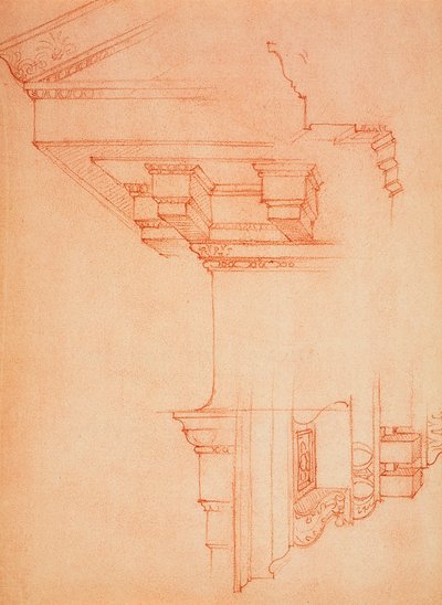 Étude de corniche - Michelangelo Buonarroti